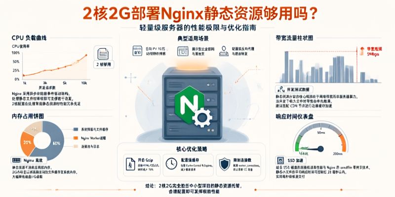 使用Nginx在2核2G服务器上部署静态资源是否足够?