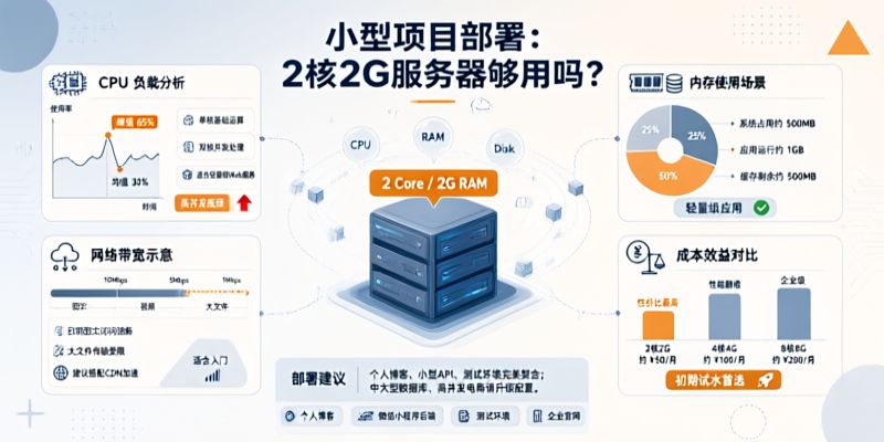 小型项目部署选择2核2G服务器够用吗?
