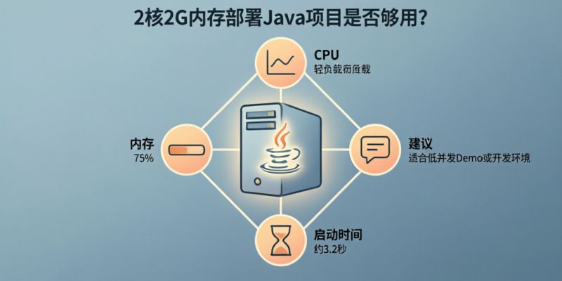 2核2G内存的服务器部署Java项目够用吗？