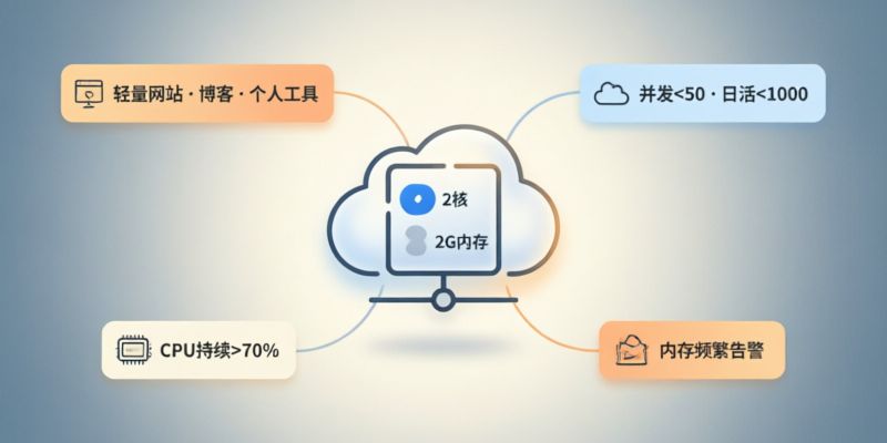 小型项目部署用2核2G够吗,什么时候需要升级到2核4G?