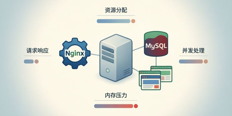同时运行Nginx、MySQL和多个网站,2核2G够用吗?