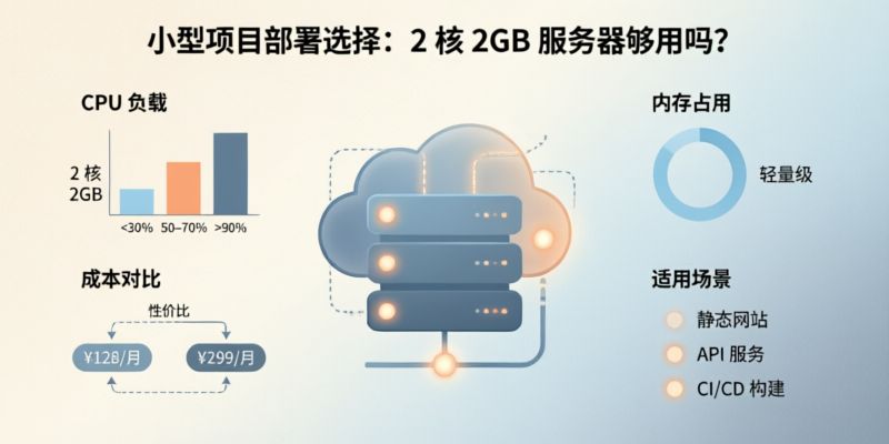 小型项目部署选择2核2GB服务器够用吗？
