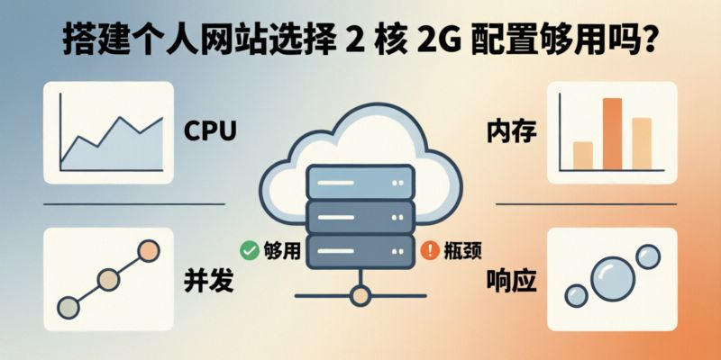 搭建个人网站选择2核2G配置够用吗?