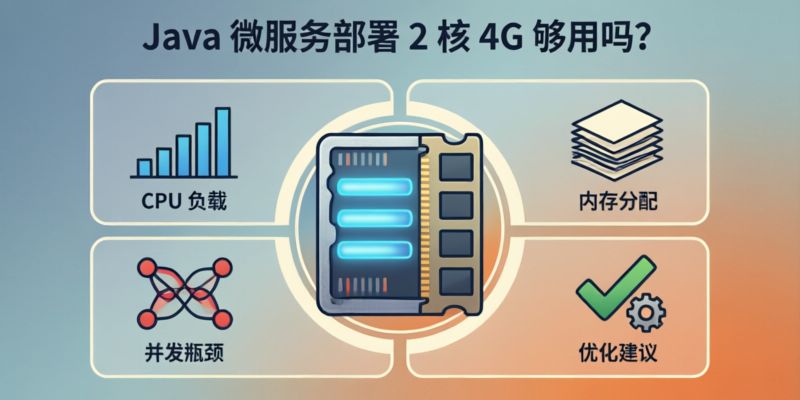 Java微服务部署时2核4G够用吗?
