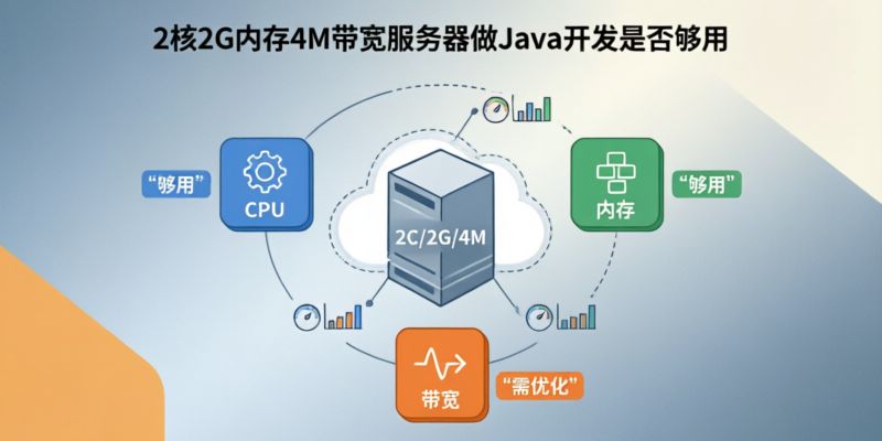 使用2核2G内存4M带宽的服务器做Java开发环境够用吗?