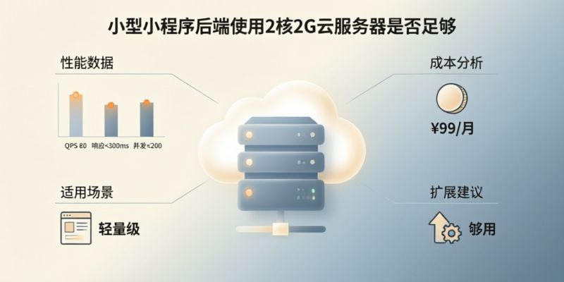 小型小程序后端用2核2G云服务器够用吗?