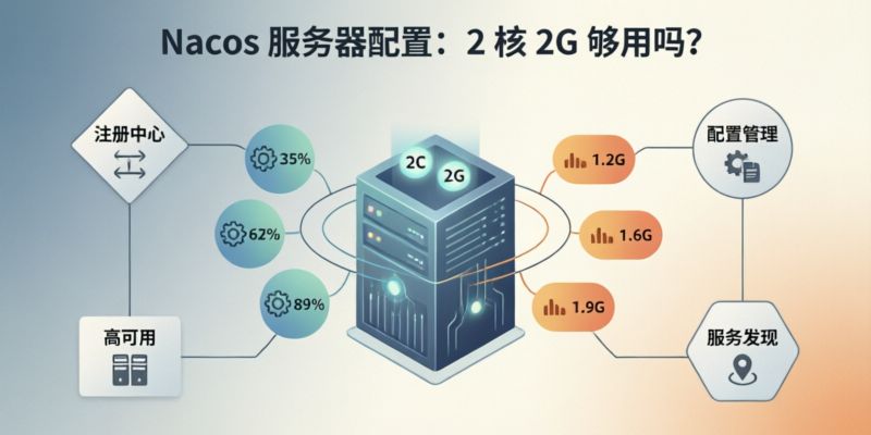 Nacos对服务器硬件配置有什么要求,2核2G够用吗?