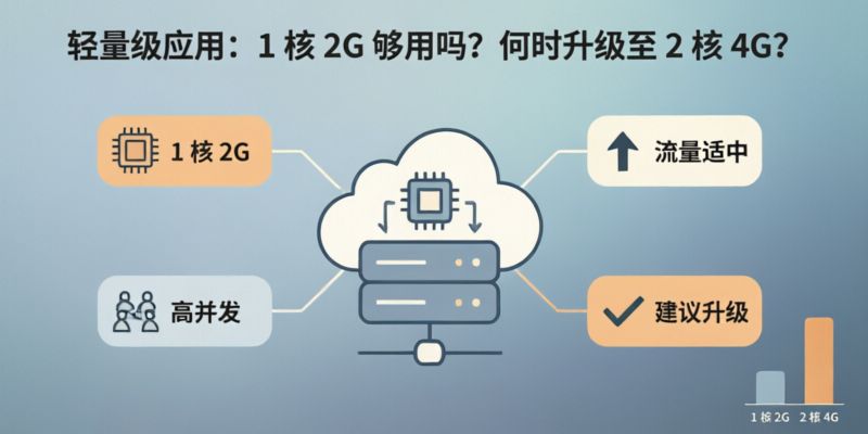 轻量级应用用1核2G够吗,什么时候需要升级到2核4G?