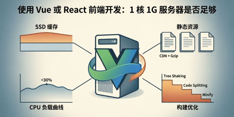 使用Vue或React做前端开发,1核1G服务器是否足够?