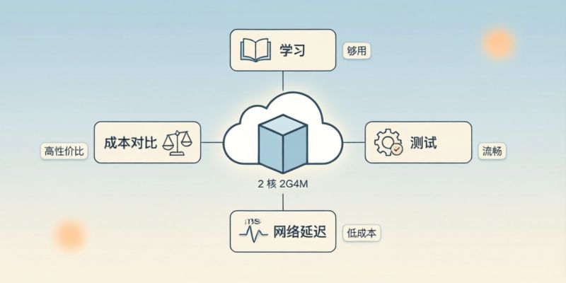 个人开发者用2核2G4M云服务器做学习和测试够用吗?