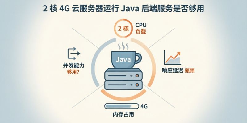 2核4G的云服务器跑Java后端服务是否够用?