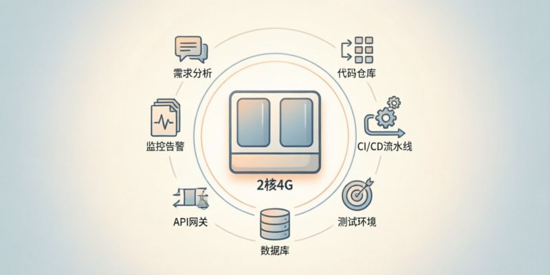 小型项目开发使用2核4G服务器够用吗?