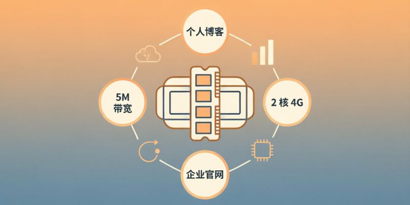个人博客或企业官网用2核4G 5M服务器够用吗?