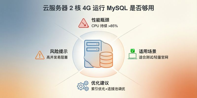 云服务器上运行MySQL时2核4G内存够用吗?