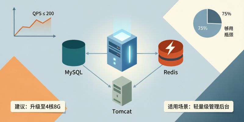 2核4G内存服务器部署Java Web应用(含MySQL、Redis、Tomcat)是否够用?