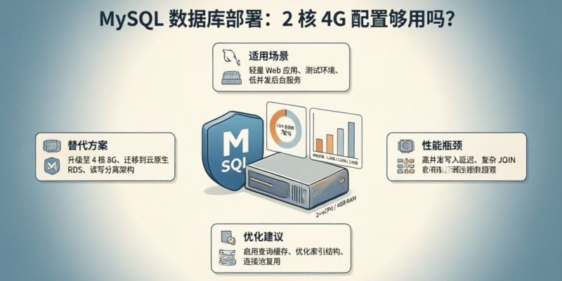 部署MySQL数据库时,2核4G配置够用吗?