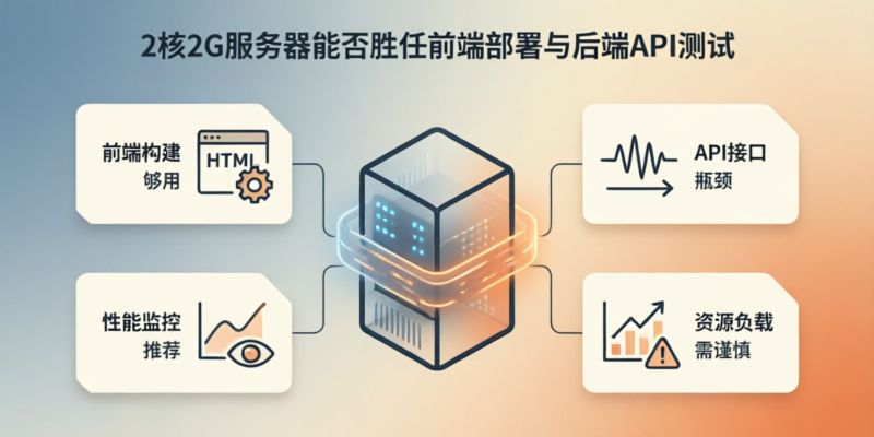 做前端项目部署和后端API测试,2核2G的服务器够不够用?