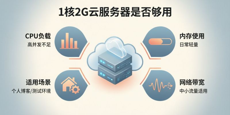 搭建个人博客或小型网站用1核2G的云服务器够用吗?