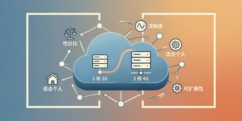 云服务器选2核4G还是1核2G更适合个人用途?