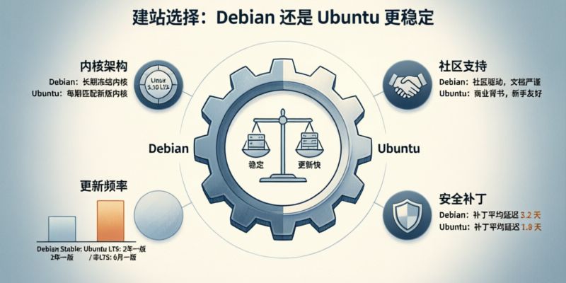 建站用Debian还是Ubuntu更稳定?