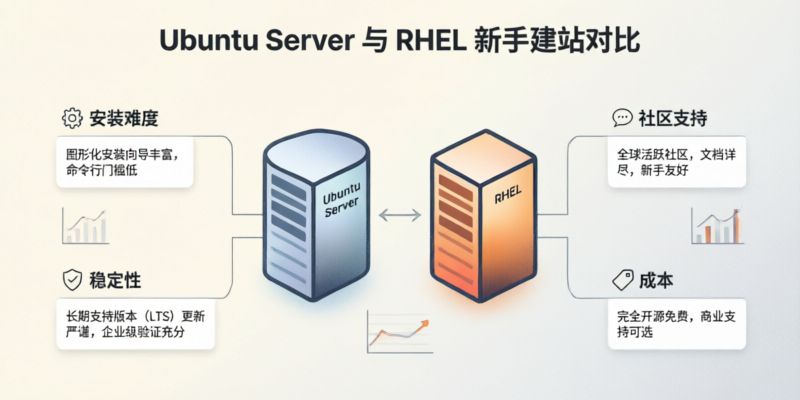 Ubuntu Server和RHEL哪个更适合新手建站使用?