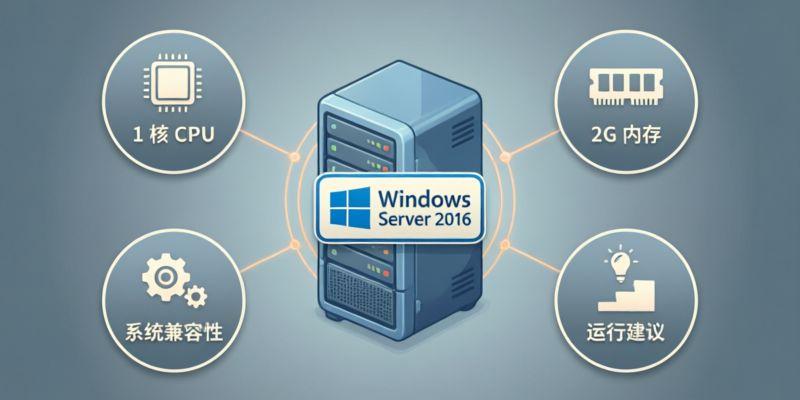 1核2G服务器可以安装Windows Server 2016吗？