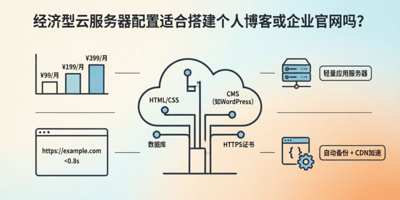 经济型云服务器配置适合搭建个人博客或企业官网吗?