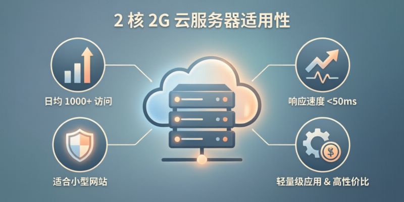 2核2G的云服务器适合小型网站吗?能承载多少日访问量?